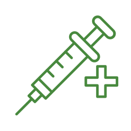 Immunization icon for pet vaccine and preventive care services
